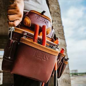 Leather electrician tool belt