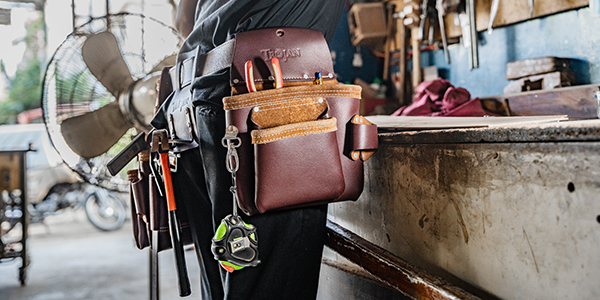 Carpenter Tool Work Belt with Pouches, Canvas, Nail Bags, for Roofers,  Joiners, Utility Strap