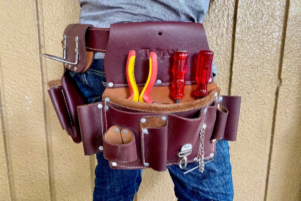 electrician tool belt setup